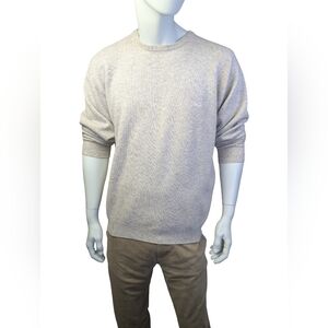 Vintage Pringle of Scotland Wool Oatmeal Crewneck Sweater | Men's XL